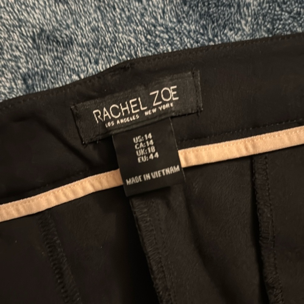 Rachel Zoe skinny leg black slacks